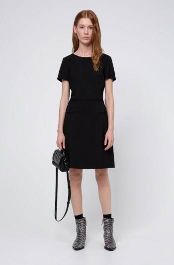 Hugo Boss A-line dress Svarte | zk6UONRY