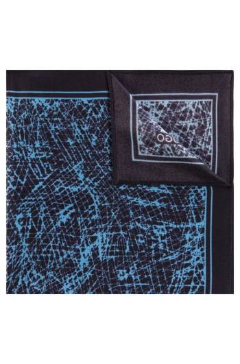 Hugo Boss Abstract-print pocket square Lyse Blå | 2EIvsn2i