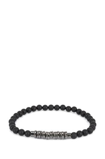 Hugo Boss Agate-bead cuff Svarte | ixBIx5Md