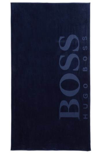 Hugo Boss Beach towel soft cotton Mørke Blå | HqahUWzZ