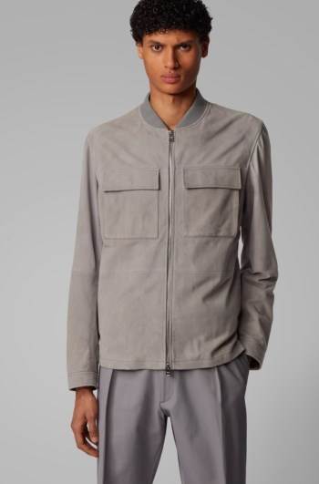 Hugo Boss Blouson-style jacket Sølv | OUdUc82f