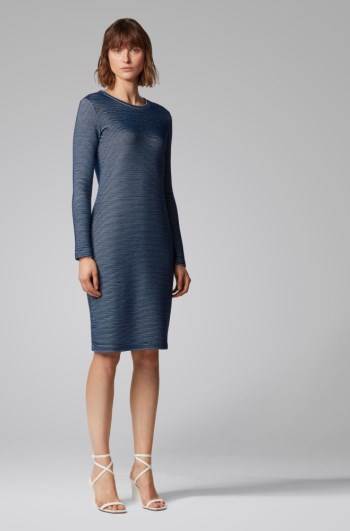 Hugo Boss Bodycon dress Mørke Blå | A7eHmgK1