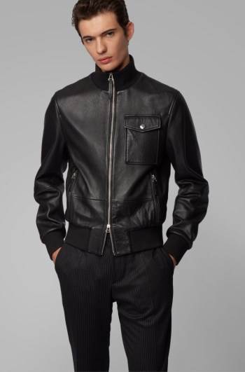 Hugo Boss Bomber jacket Svarte | GwxN7Kbk