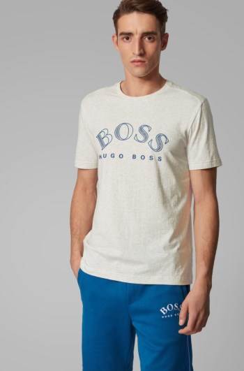 Hugo Boss Bomull-jersey T-shirt Lyse Grå | 189QccQH