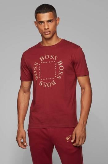 Hugo Boss Bomull-jersey T-shirt Rød | Ya3pJeK6