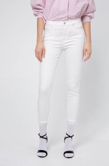 Hugo Boss CHARLIE super-skinny-fit cropped jeans Hvite | Mm4g61Ku