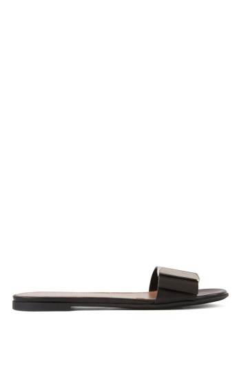 Hugo Boss Calf-leather slides Svarte | Vjw4fq0c