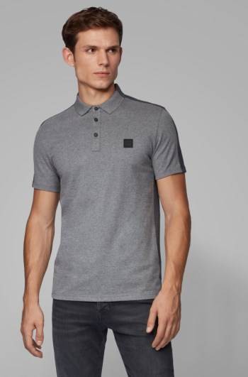 Hugo Boss Colour-block polo shirt Grå | 1dtAsNRq