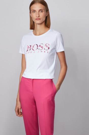 Hugo Boss Crew-neck T-shirt Hvite | MCv7h1In