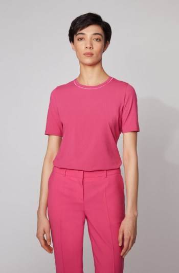 Hugo Boss Crew-neck T-shirt Rosa | ToAIX2Bg