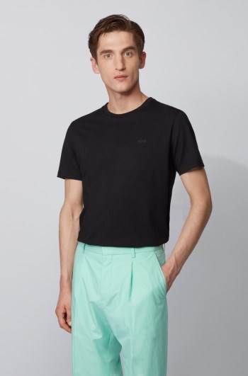 Hugo Boss Crew-neck T-shirt Svarte | faubfvnb