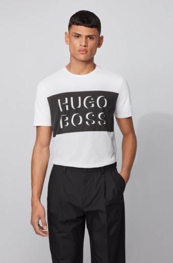 Hugo Boss Crew-neck T-shirt Svarte | s4DZcmtB