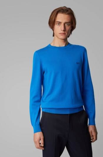 Hugo Boss Crew-neck sweater Blå | 7zAq765Y