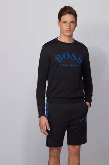 Hugo Boss Crew-neck sweatshirt Svarte | 25wqeQZa