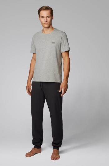 Hugo Boss Cuffed loungewear bottoms Svarte | V8zOfxOF