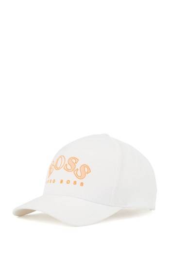 Hugo Boss Double-twill cap Hvite | k1OHgppk