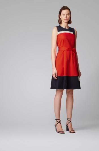 Hugo Boss Ermeløse dress Oransje | d3wL1liR