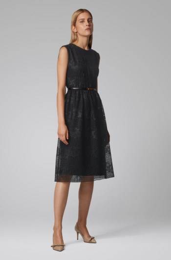 Hugo Boss Ermeløse dress Svarte | CF5vorIh