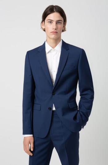 Hugo Boss Extra-slim-fit jacket Blå | fieUXzeK