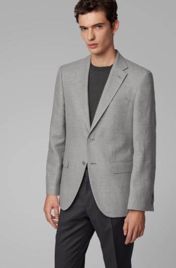 Hugo Boss Extra-slim-fit jacket Grå | pkNd1st4