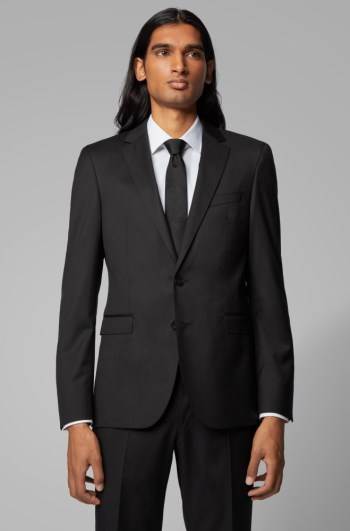 Hugo Boss Extra-slim-fit jacket Svarte | PybKqYqW