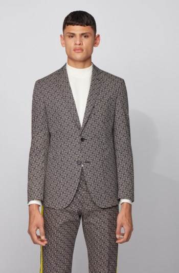 Hugo Boss Extra-slim-fit jacket Svarte | nnqXosrS