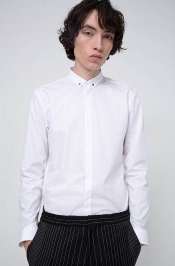 Hugo Boss Extra-slim-fit shirt Hvite | 2D7U5xcy