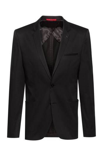 Hugo Boss Extra-slim-fit stretch-cotton jacket Svarte | 1v8ApwTM