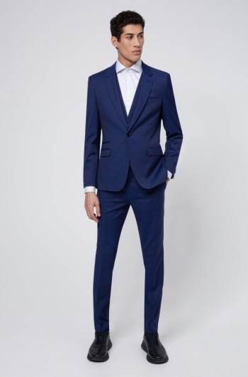 Hugo Boss Extra-slim-fit three-piece suit Blå | WZwgZxt6