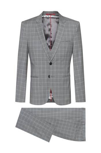 Hugo Boss Extra-slim-fit three-piece suit Lyse Grå | biJsSpO4