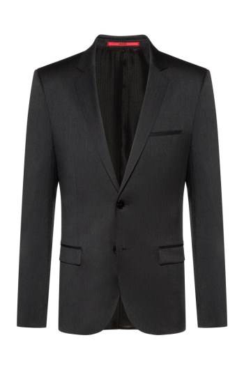 Hugo Boss Extra-slim-fit virgin-wool jacket Anthracite | h1FObAkh