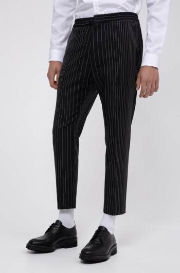 Hugo Boss Extra-slim-fit virgin wool trousers Patterned | wWfbg6Tp