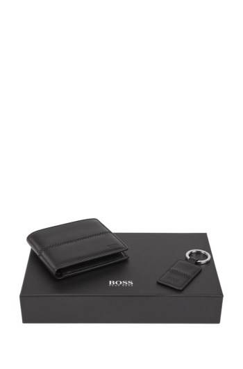 Hugo Boss Gift-boxed wallet and key ring Svarte | jyfALrB5