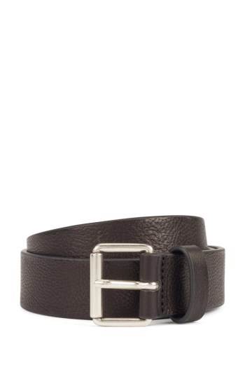 Hugo Boss Grained-leather belt Svarte | x6WMQmcJ