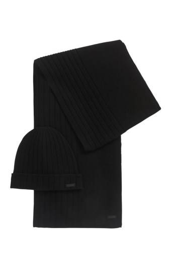 Hugo Boss Hat and scarf set Svarte | l8lOvnjO