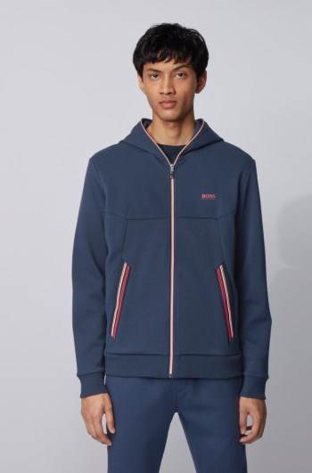 Hugo Boss Hette sweatshirt Mørke Blå | 6TgeSR1Y