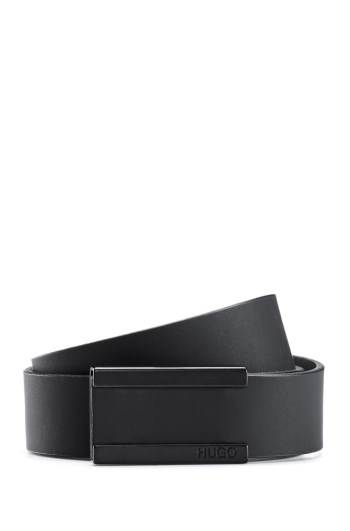 Hugo Boss Italian-leather belt Svarte | SWQRcbjW