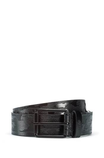 Hugo Boss Italian-leather belt Svarte | YnEltaUy