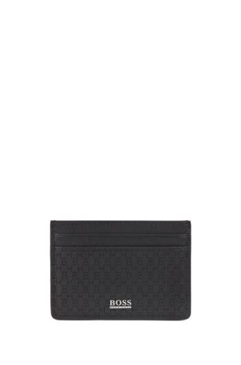 Hugo Boss Italian-leather card holder Svarte | y47mEPRB