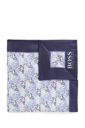 Hugo Boss Italian-made silk pocket square Hvite | x6f9ZTY2