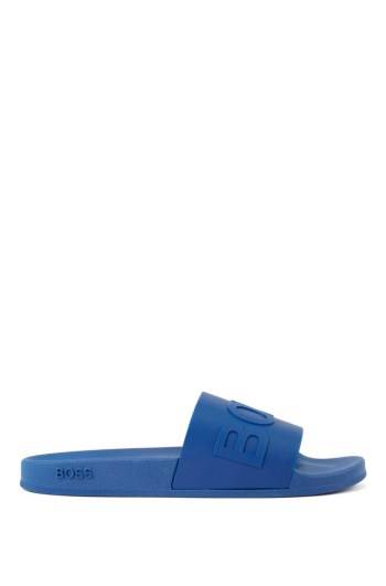 Hugo Boss Italian-made slides Blå | ABs0rMc2