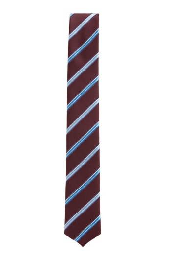 Hugo Boss Italian-made striped tie Mørke Rød | EWTT0KO5