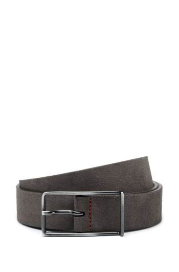 Hugo Boss Italian-suede belt Mørke Grå | Ss3qbpVy