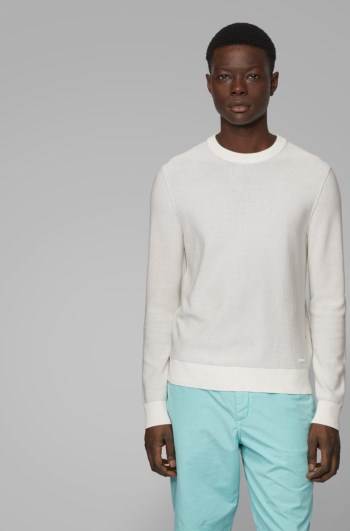 Hugo Boss Knitted sweater Hvite | bLmp3QGI