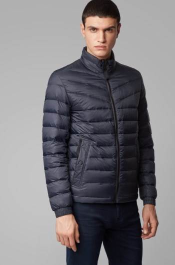 Hugo Boss Lette slim-fit down jacket Mørke Blå | EJF80yT0