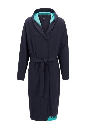 Hugo Boss Logo dressing gown Lyse Blå | 1K5QrB4G