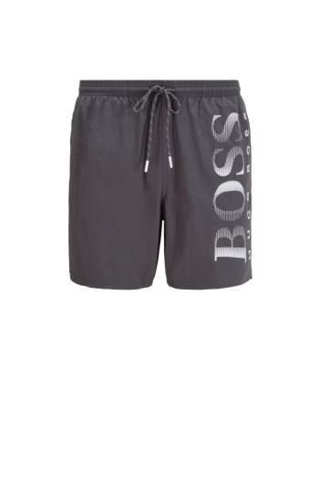 Hugo Boss Logo-print swim shorts Grå | ExStMmRP