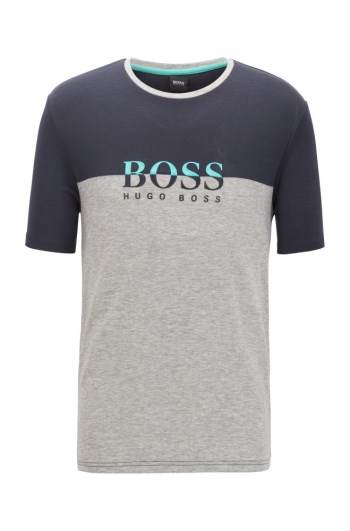 Hugo Boss Logo pyjama T-shirt Lyse Grå | OsadQrdJ