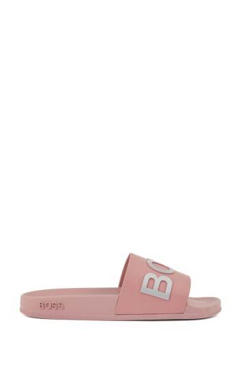 Hugo Boss Logo-strap slides Lyse Rosa | nbQGPYEJ