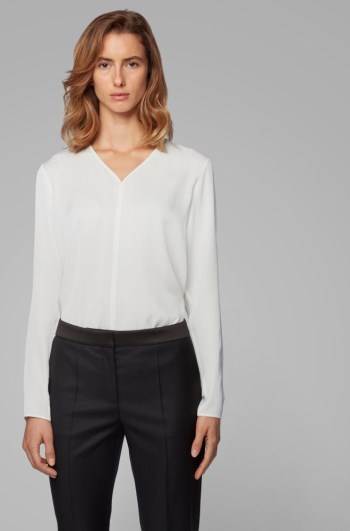 Hugo Boss Long-sleeved top Hvite | qgZYouLE